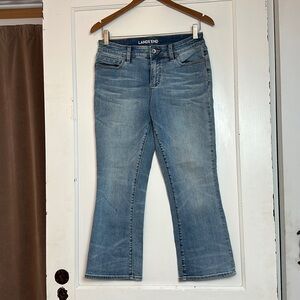 Lands end mid rise kick crop jeans